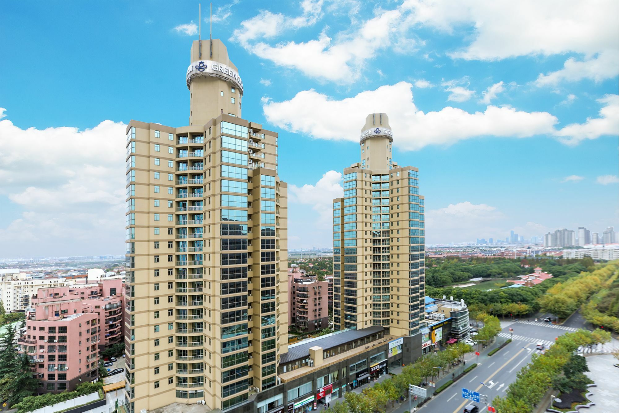 Green Court Residence Jinqiao Diamond Şanghay Dış mekan fotoğraf